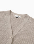 Depound - Cashmere Blends V Neck Cardigan - Oatmeal 羊絨V領針織毛衣 - SOUL SIMPLE HK