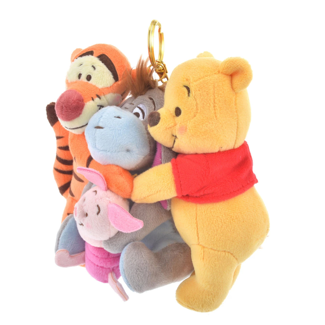 日本迪士尼 Disney Pooh & Friends Happy Hug Keyring 公仔鑰匙扣