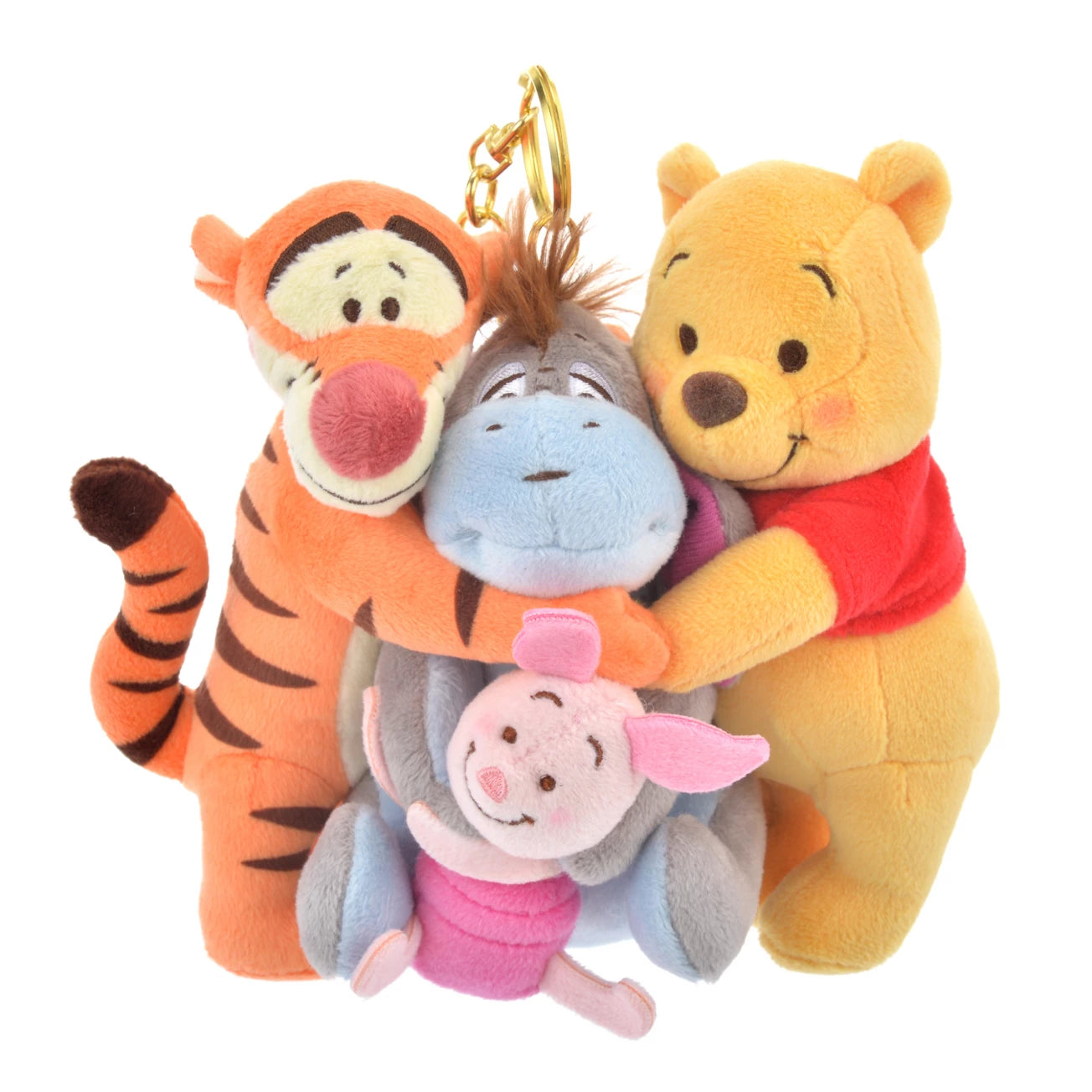 日本迪士尼 Disney Pooh & Friends Happy Hug Keyring 公仔鑰匙扣