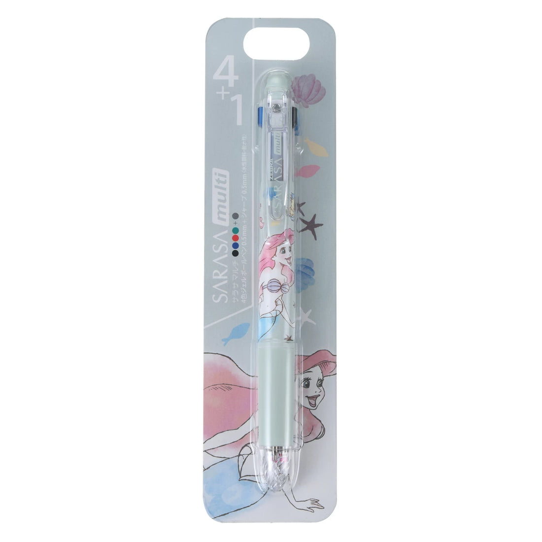 日本迪士尼 Disney Ariel&Flounder&Sebastian Sarasa Multi Pen 0.5