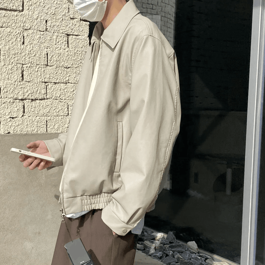 Vegan Color Leather Jacket 高級皮革外套（2色） - SOUL SIMPLE HK