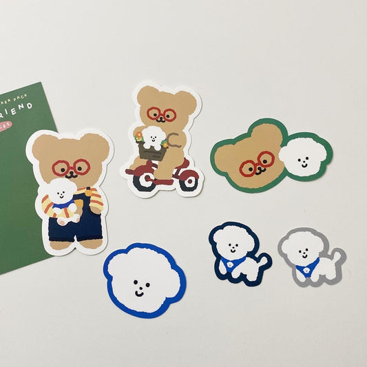【現貨】TETEUM Best Friend Sticker Pack 貼紙套裝（5p） - SOUL SIMPLE HK