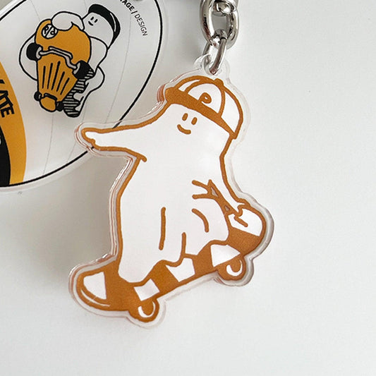 Percentage/Design p/d 幽靈大軍 Orange Skateboard Gordy Keyring 鎖匙扣 - SOUL SIMPLE HK