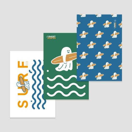 Percentage/Design p/d 幽靈大軍 Gordy Surfer Postcard 明信片（3款） - SOUL SIMPLE HK