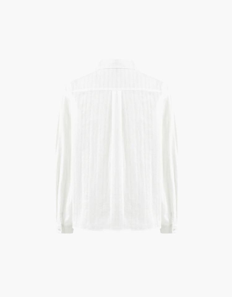 Depound - Round Collar Blouse - Ivory 圓領襯衫 - SOUL SIMPLE HK