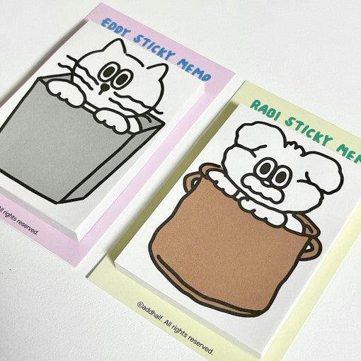 ADDHALF Eddy & Rabi Sticky Memo Pad 便利貼（2款） - SOUL SIMPLE HK