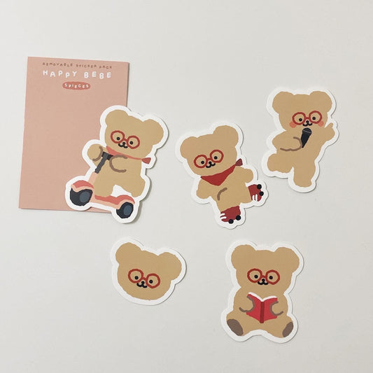 【現貨】TETEUM Happy Bebe Sticker Pack 貼紙套裝（5p） - SOUL SIMPLE HK