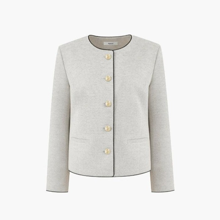 Depound - Tweed Jacket - Oatmeal 斜紋軟呢外套 - SOUL SIMPLE HK