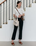 [TWICE MOMO同款] Depound - Half Sleeve Cable Knit - Ivory 麻花針織毛衣 - SOUL SIMPLE HK