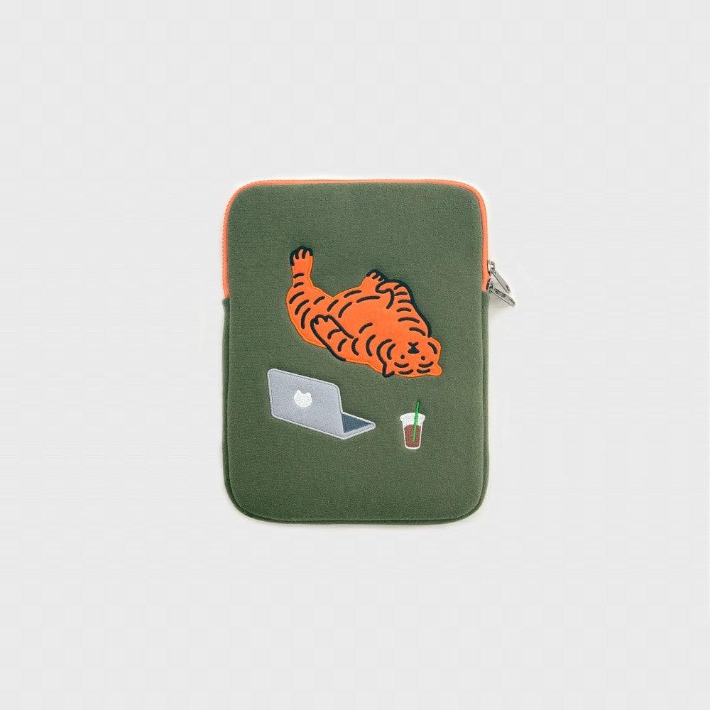 【MUZIK TIGER】Laptop/Tablet Pouch★Lazy Tiger [12-14inch] LAZY TIGER LAPTOP/TABLET POUCH