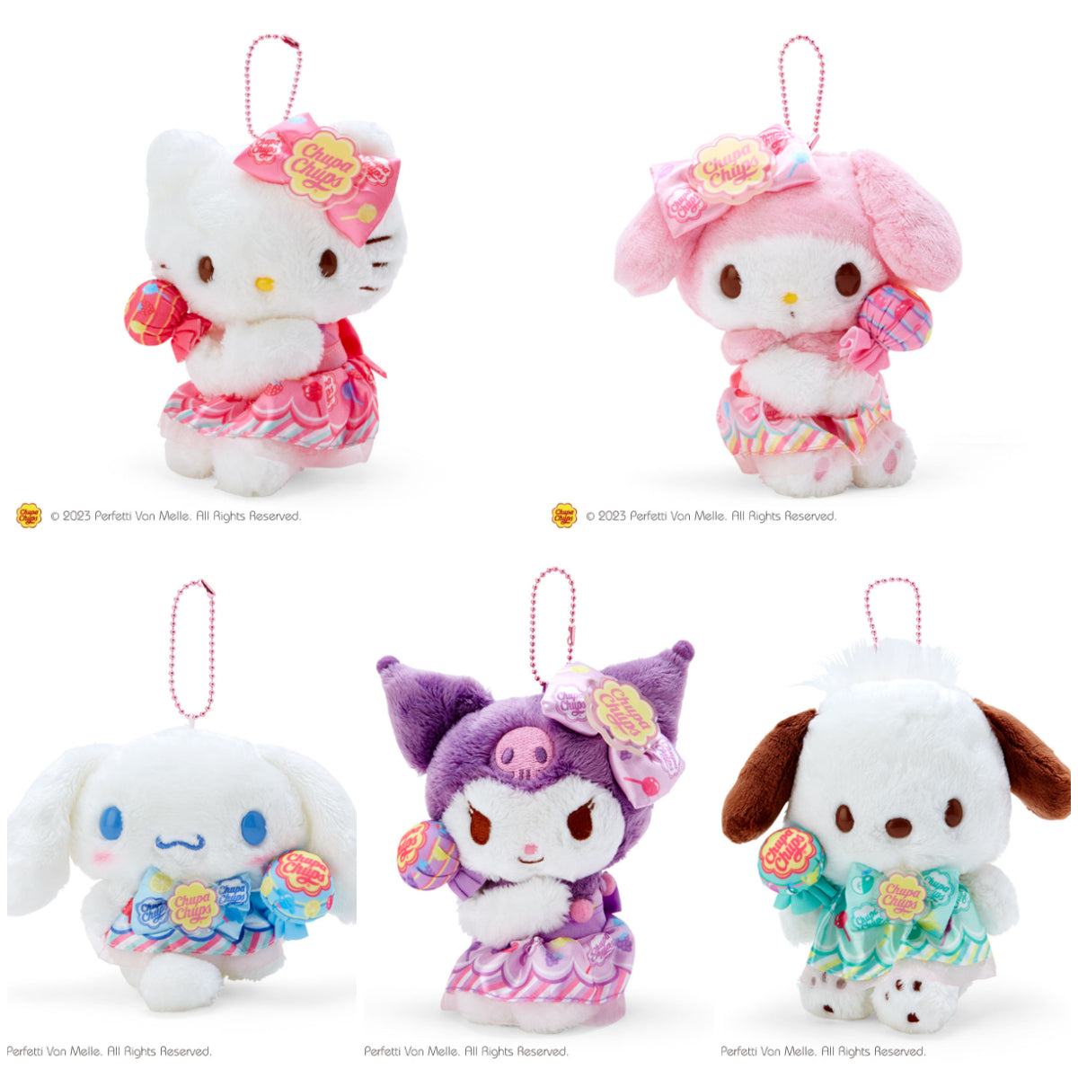 日本SANRIO x Chupa Chups Character Keyring 公仔鑰匙扣（5款）