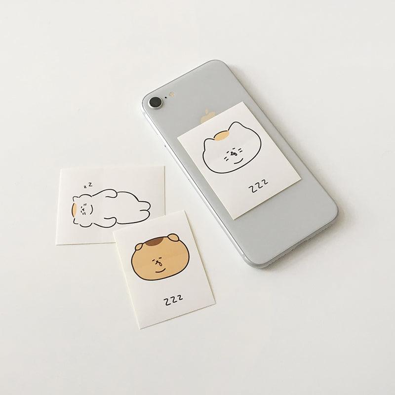 3months Ueong & Boo Lazy Sticker Pack 懶洋洋貼紙套裝（10pcs） - SOUL SIMPLE HK