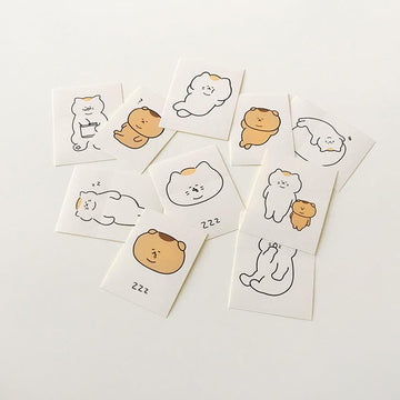 3months Ueong & Boo Lazy Sticker Pack 懶洋洋貼紙套裝（10pcs） - SOUL SIMPLE HK