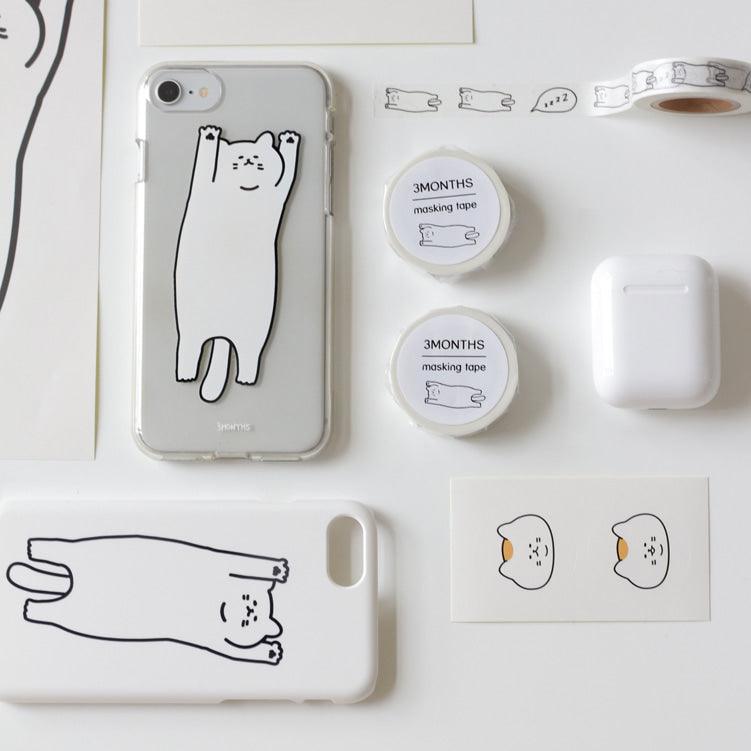 3months Sleeping Cat Jelly/Hard Phone Case 悠仔與阿布手機保護殻 - SOUL SIMPLE HK