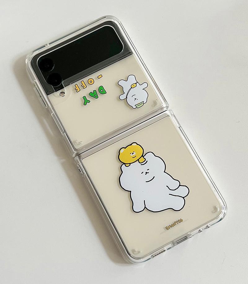 3months Lazy Galaxy Z Flip 3 Jell-Hard Phone Case 手機保護殻 - SOUL SIMPLE HK