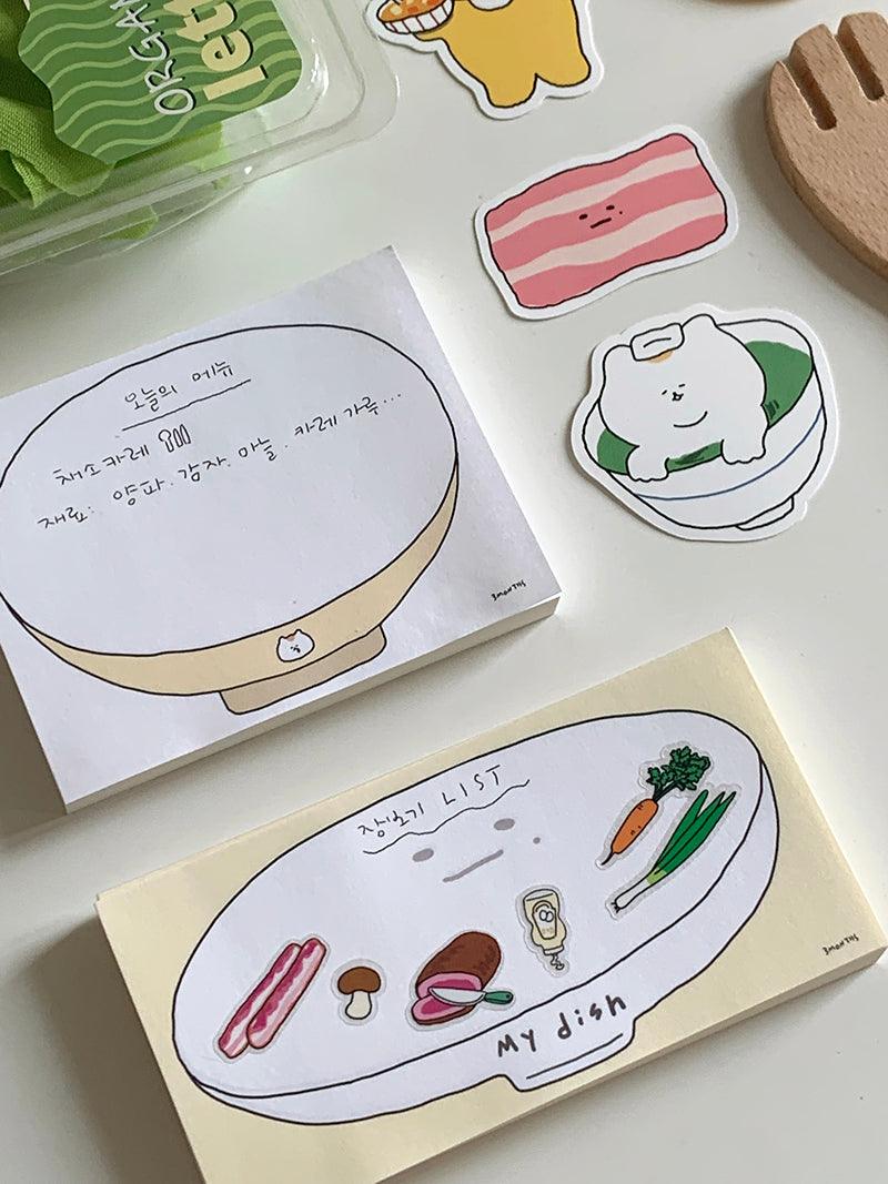 3months Dish Memo Pad 便條紙（2款） - SOUL SIMPLE HK