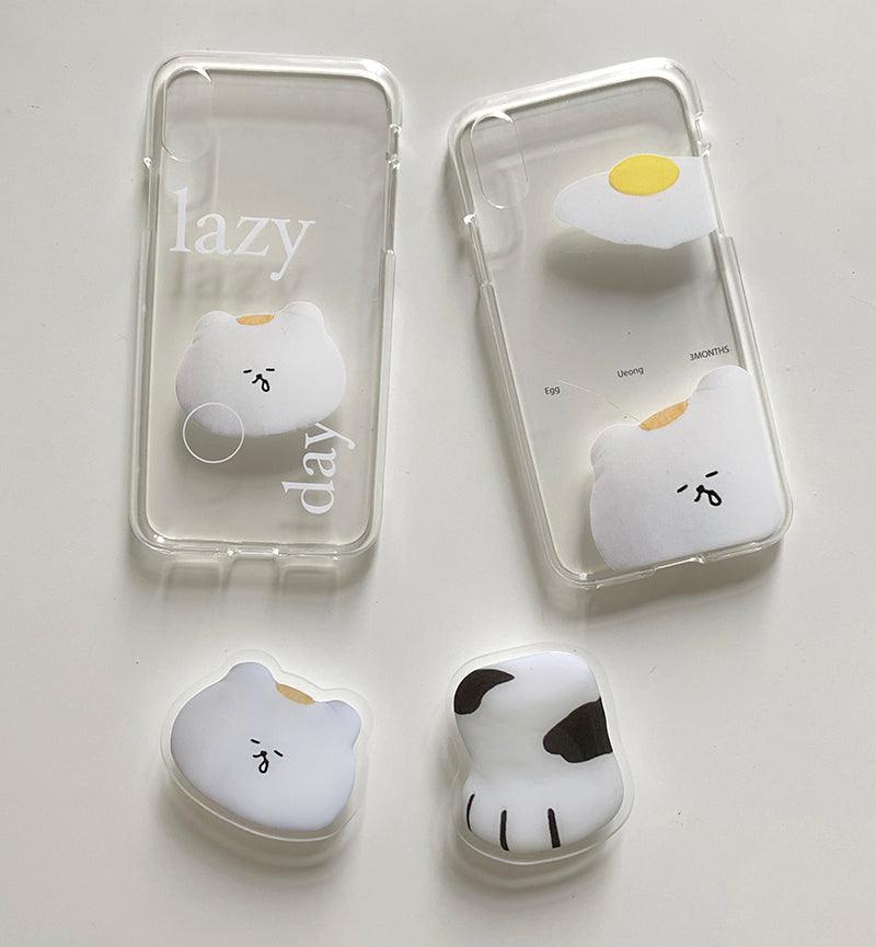 3months Cat Foot / Lazy Day / Egg Jelly Phone Case 手機保護軟殻（3款） - SOUL SIMPLE HK