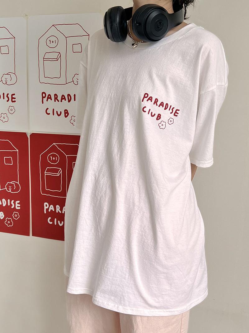 3months Paradise club T-shirt (Burgundy) 裇衫 - SOUL SIMPLE HK