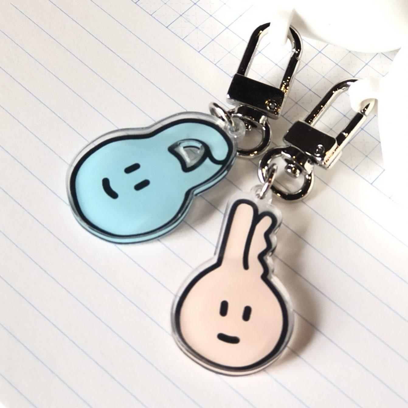 Percentage/Design p/d 幽靈大軍 Lock Rabbit & Unlock Rabbit Keyring 鎖匙扣（2款） - SOUL SIMPLE HK