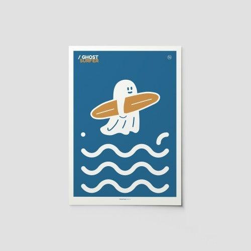 Percentage/Design p/d 幽靈大軍 Ghost Server Gordy Blue Ocean Poster A4/A3 海報 - SOUL SIMPLE HK