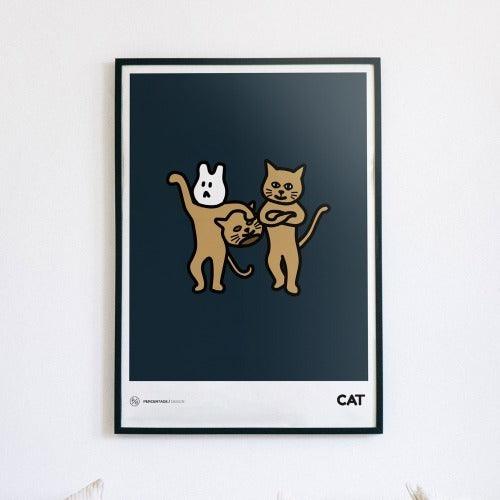 Percentage/Design p/d 幽靈大軍 Cat & Rabbit Poster A3 海報 - SOUL SIMPLE HK