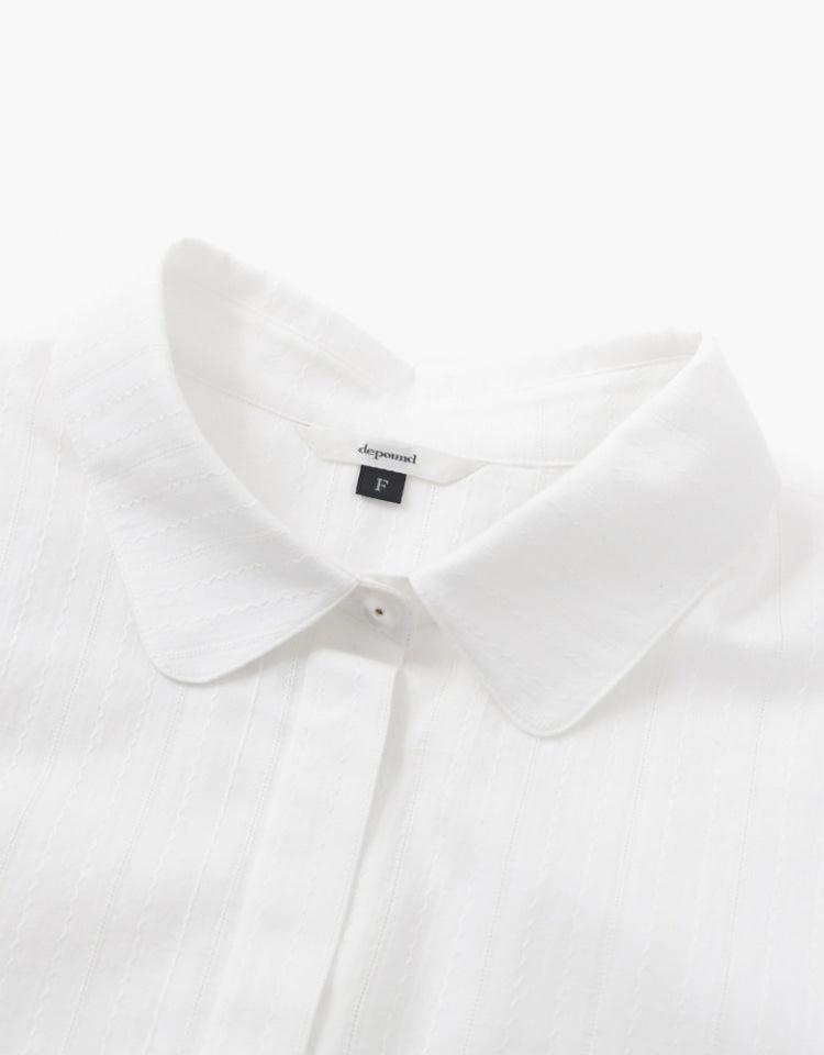 Depound - Round Collar Blouse - Ivory 圓領襯衫 - SOUL SIMPLE HK