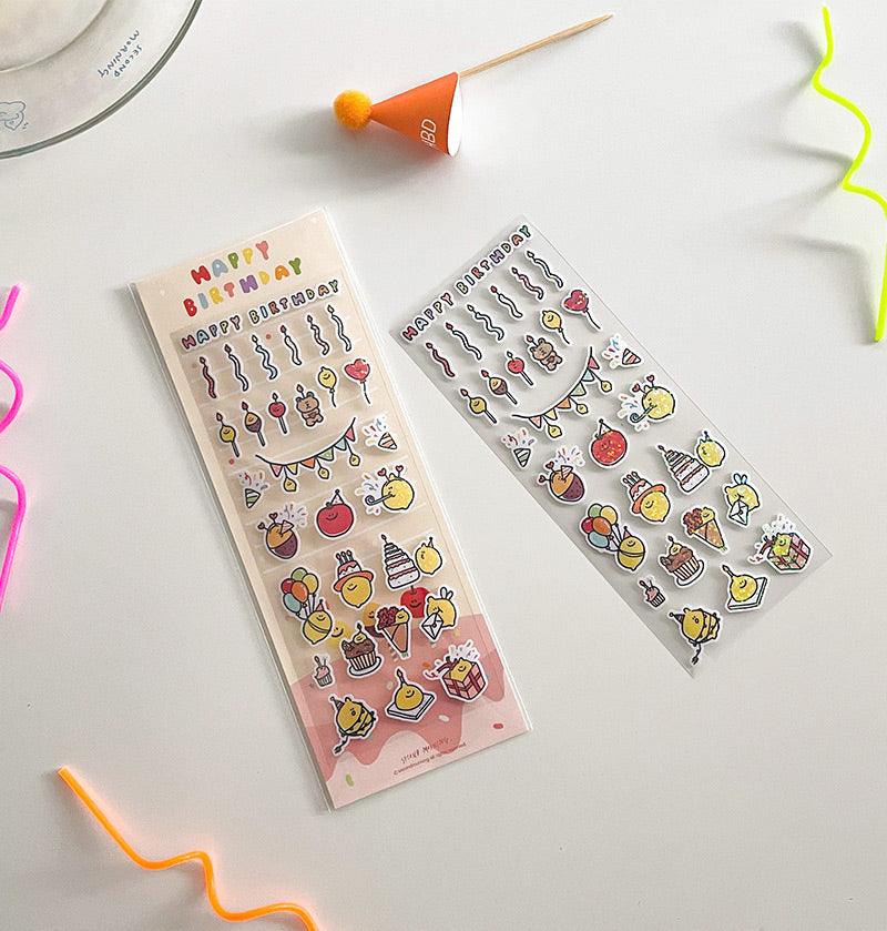 Second Morning Happy Birthday Removable Sticker 貼紙 - SOUL SIMPLE HK