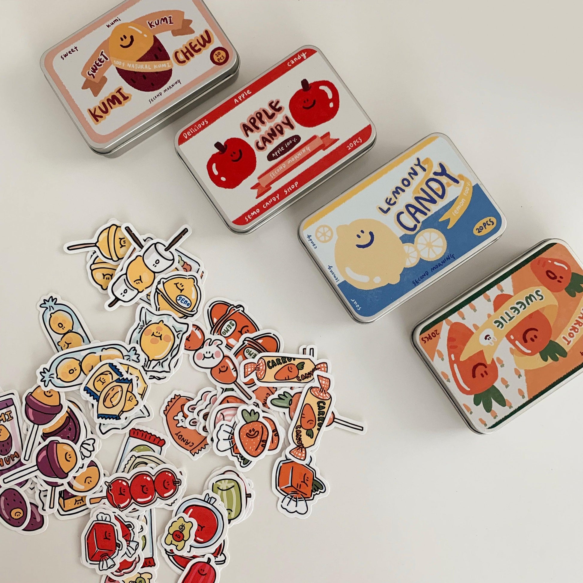 Second Morning Semo Sweety Stickers Tin Case Set 貼紙套裝（4款） - SOUL SIMPLE HK