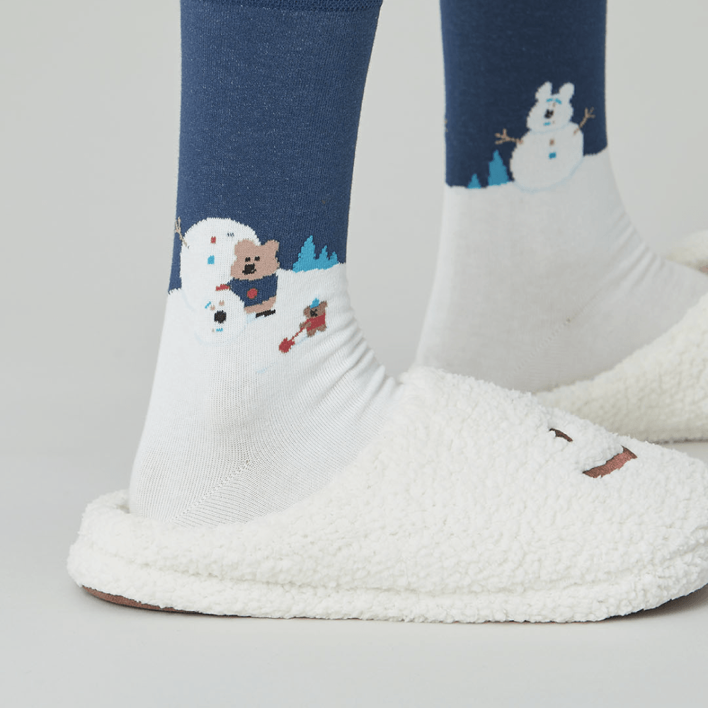 Dinotaeng Snowman! Single Socks 長襪 - SOUL SIMPLE HK