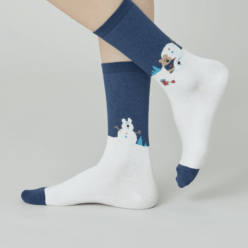 Dinotaeng Snowman! Single Socks 長襪 - SOUL SIMPLE HK