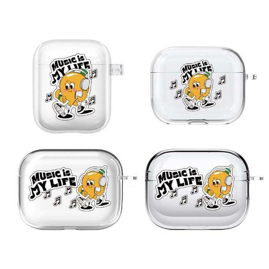 BALLOON FRIENDS Music is My Life Airpods Clear Case 耳機保護殻（4款） - SOUL SIMPLE HK