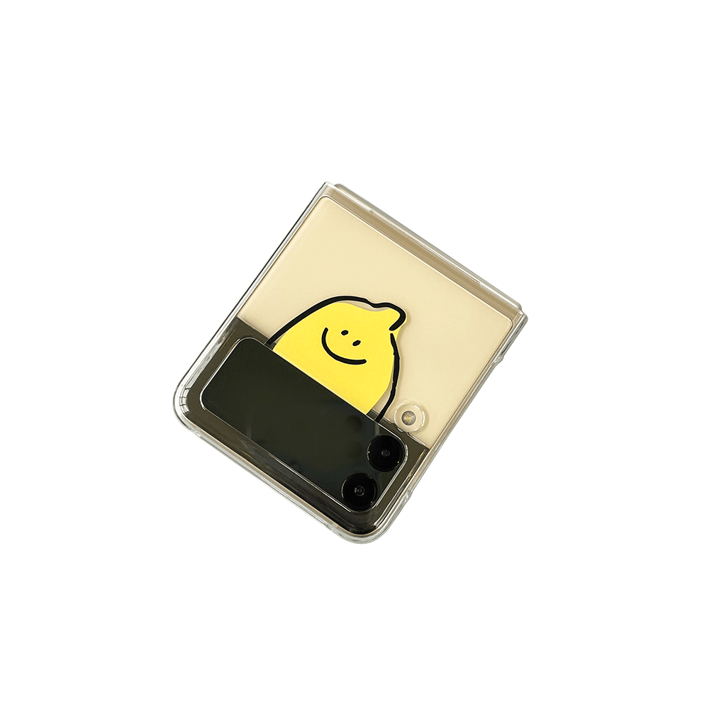 Second Morning Lemonade Z Flip 3 / 4 Hard Phone Case 透明手機保護硬殼 - SOUL SIMPLE HK