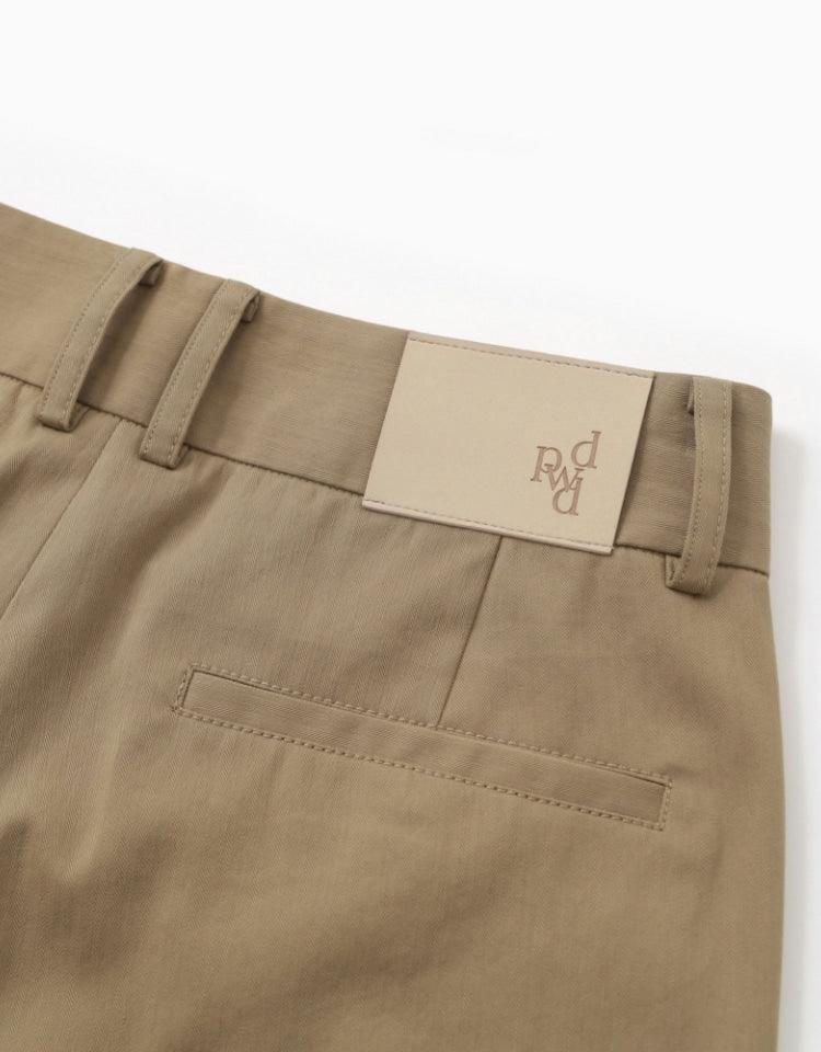 Depound - Pintuck Chino Pants - Beige 休閒斜布褲