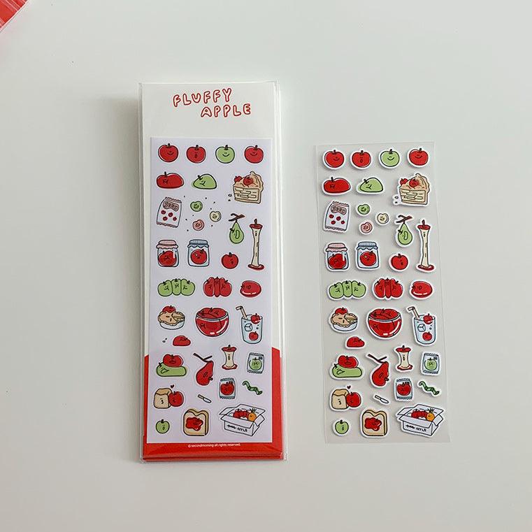 【現貨】Second Morning Fluffy Apple Sticker 貼紙 - SOUL SIMPLE HK