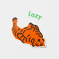 Muzik Tiger Lazy Tiger Removable Stickers 貼紙（3p） - SOUL SIMPLE HK