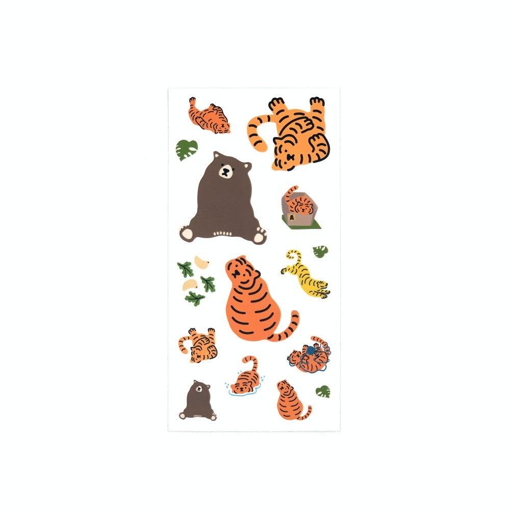 Muzik Tiger Tiger & Bear Mix Stickers 貼紙 - SOUL SIMPLE HK