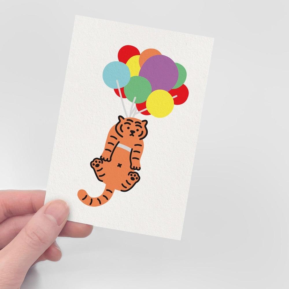 Muzik Tiger Sky Tiger Postcard 氣球明信片 - SOUL SIMPLE HK