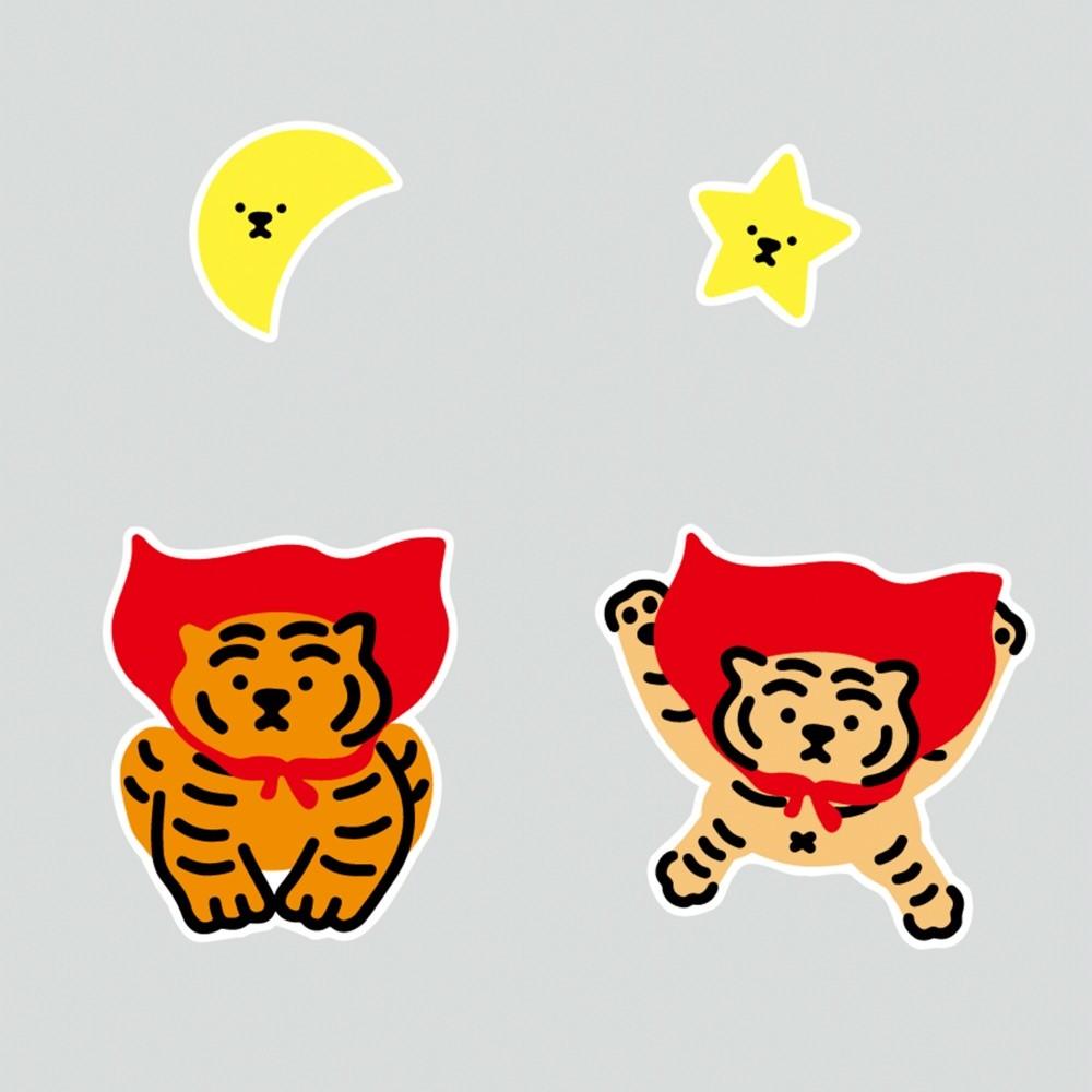 Muzik Tiger Hero Tiger 4pcs Stickers 貼紙(4p) - SOUL SIMPLE HK