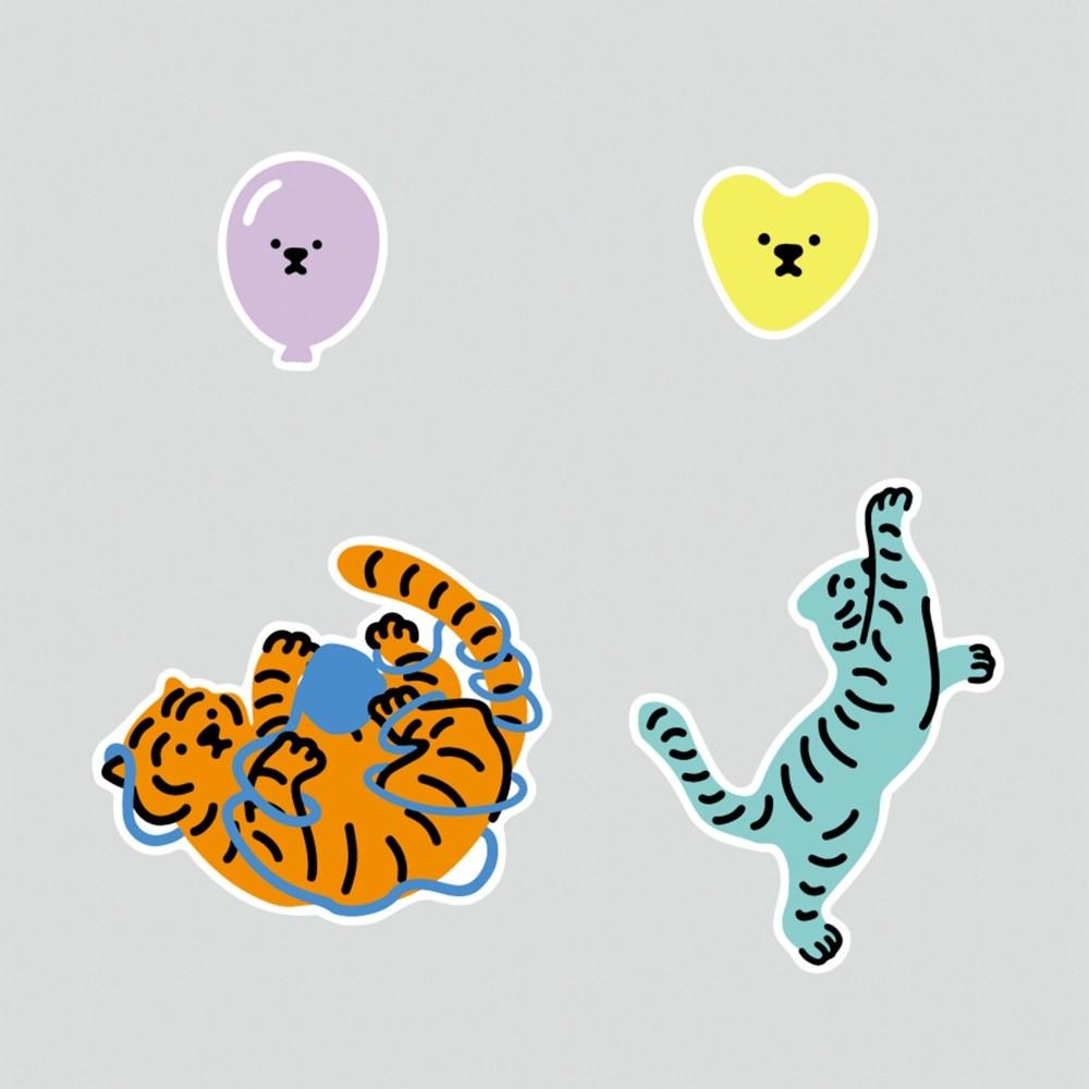 Muzik Tiger Oops & Hey Tiger 4pcs Stickers 貼紙(4p) - SOUL SIMPLE HK