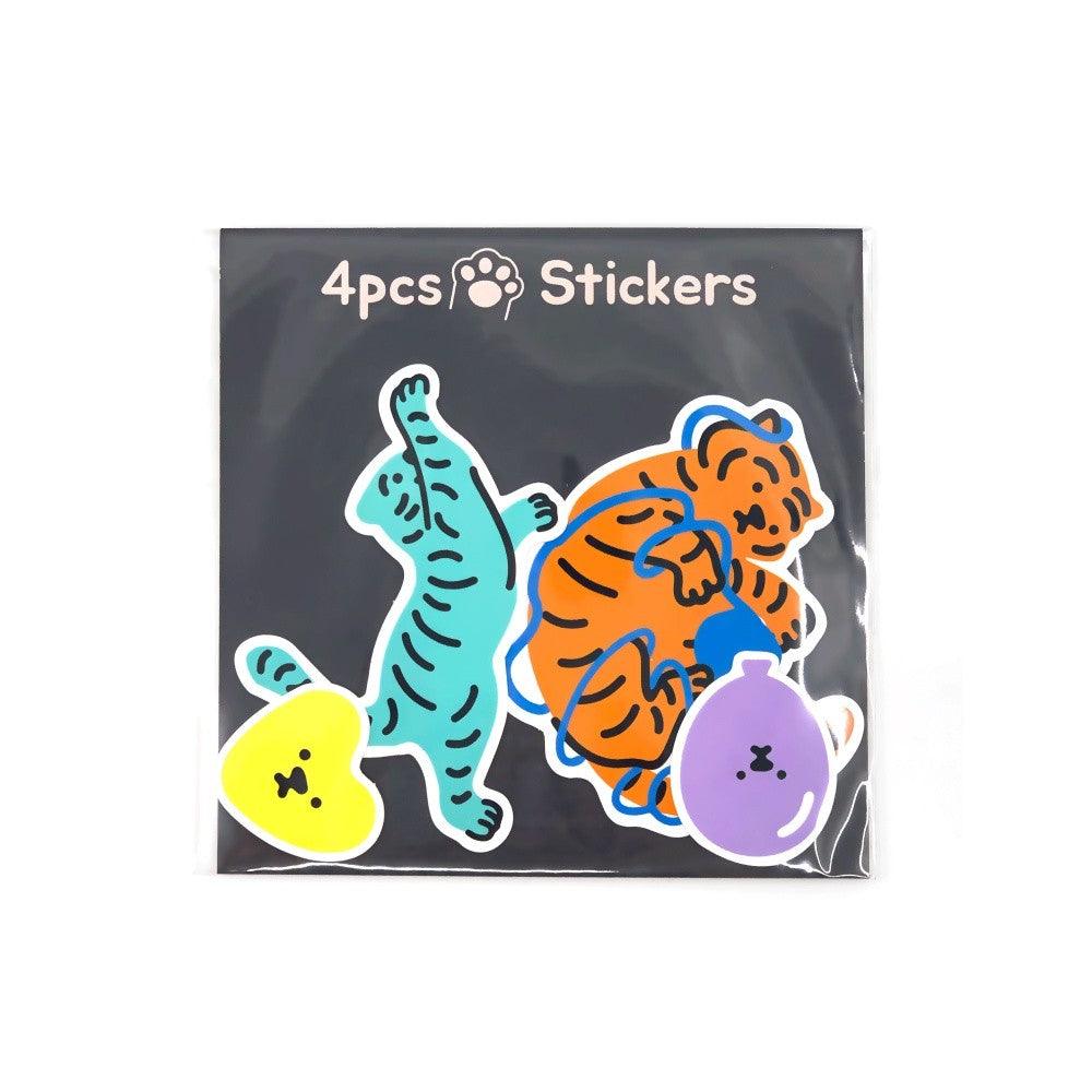 Muzik Tiger Oops & Hey Tiger 4pcs Stickers 貼紙(4p) - SOUL SIMPLE HK
