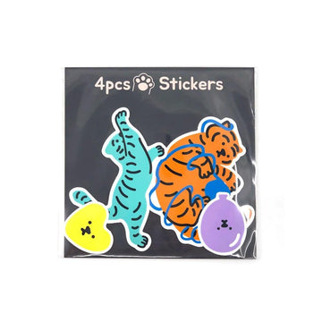 Muzik Tiger Oops & Hey Tiger 4pcs Stickers 貼紙(4p) - SOUL SIMPLE HK