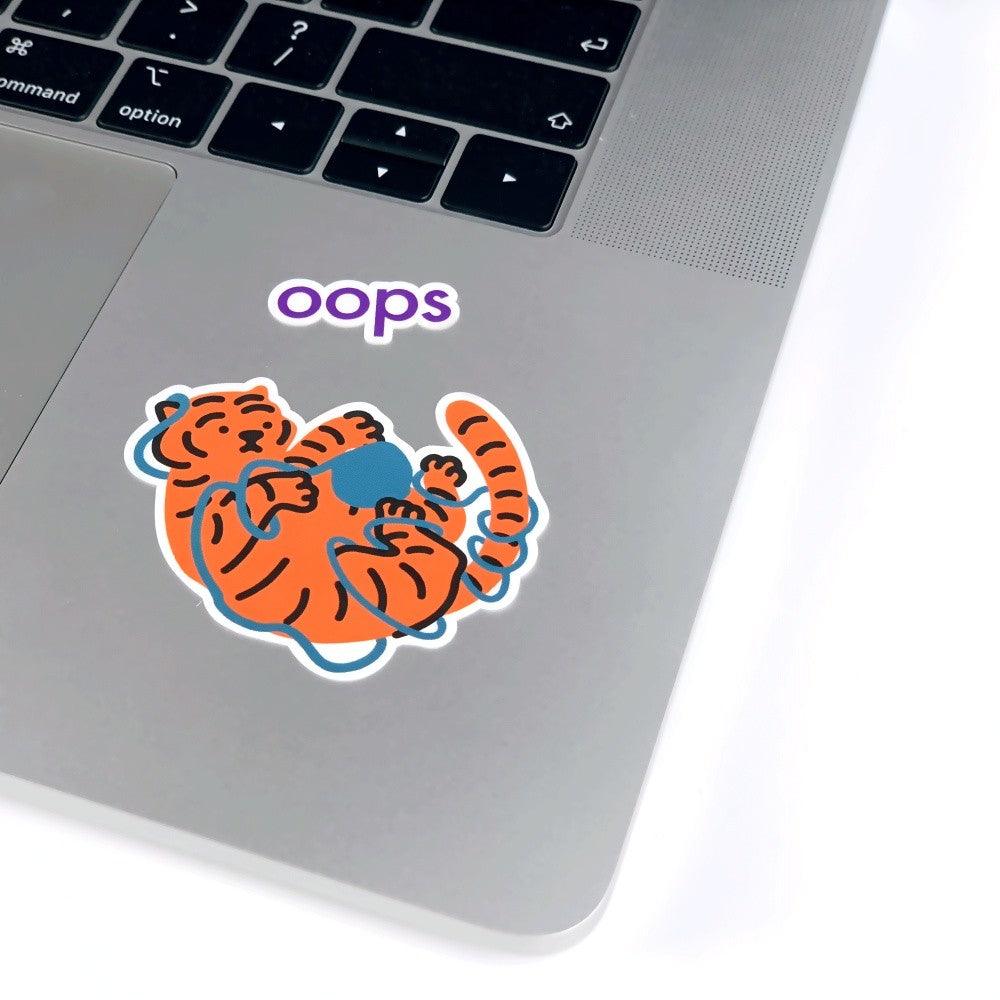 Muzik Tiger Oops Tiger Removable Stickers 貼紙 (3p) - SOUL SIMPLE HK