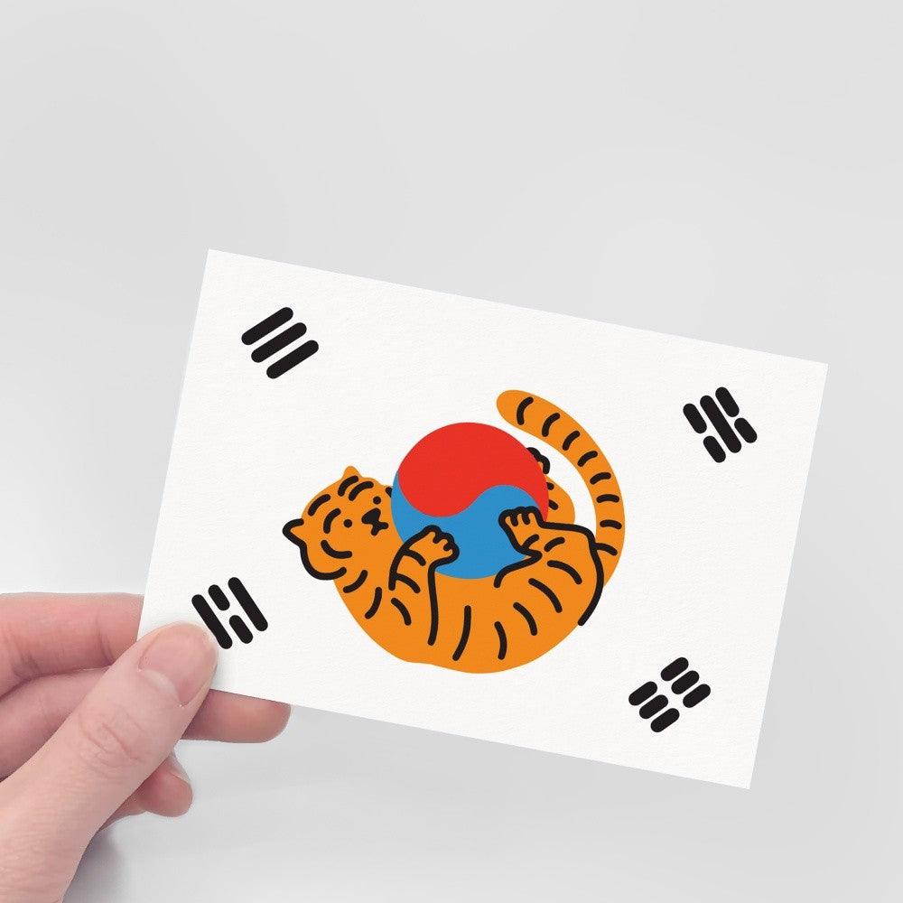 Muzik Tiger Taegeuk Tiger Postcard 太極旗明信片 - SOUL SIMPLE HK