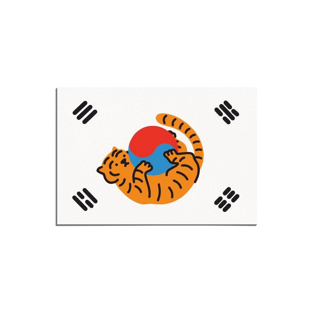 Muzik Tiger Taegeuk Tiger Postcard 太極旗明信片 - SOUL SIMPLE HK