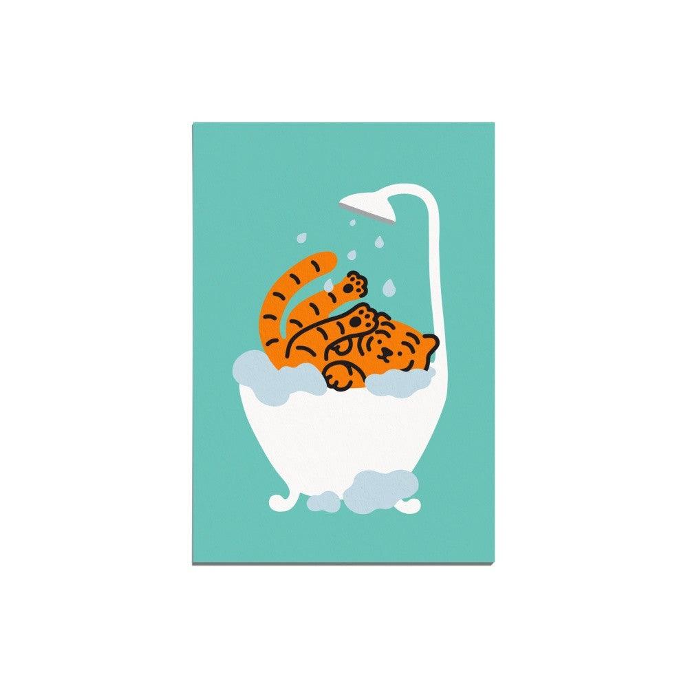 Muzik Tiger Shower Tiger Postcard 沖涼明信片 - SOUL SIMPLE HK