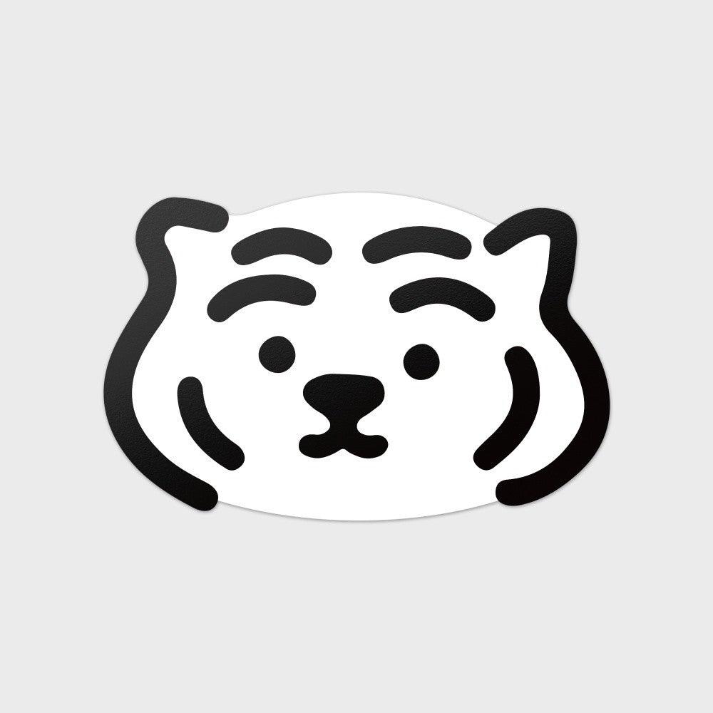 Muzik Tiger White Tiger Face Big Removable Sticker 貼紙 - SOUL SIMPLE HK