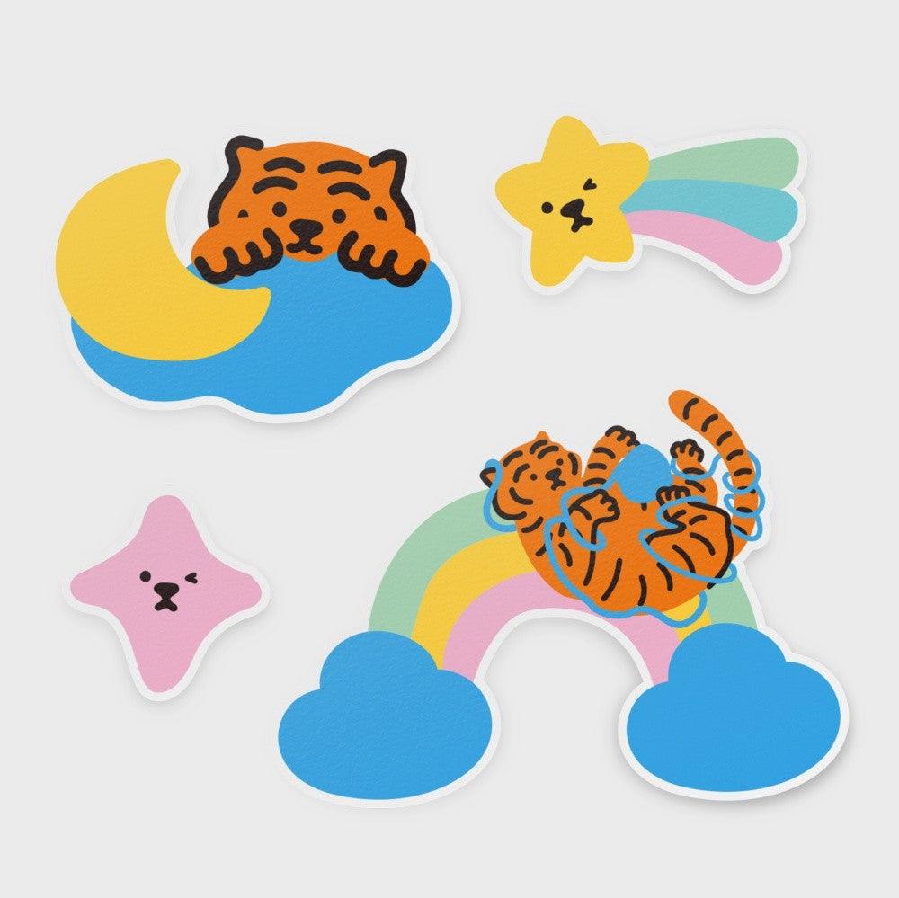 Muzik Tiger Rainbow Tiger 4pcs Stickers 貼紙(4p) - SOUL SIMPLE HK