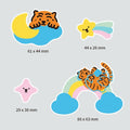 Muzik Tiger Rainbow Tiger 4pcs Stickers 貼紙(4p) - SOUL SIMPLE HK