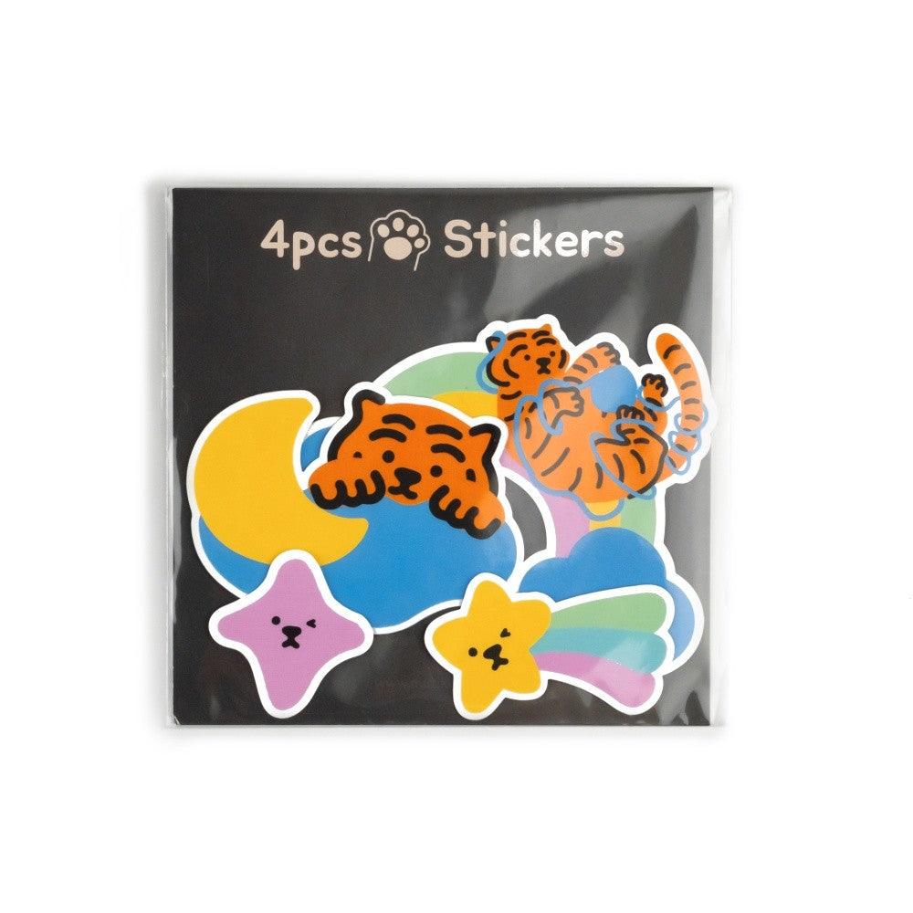 Muzik Tiger Rainbow Tiger 4pcs Stickers 貼紙(4p) - SOUL SIMPLE HK