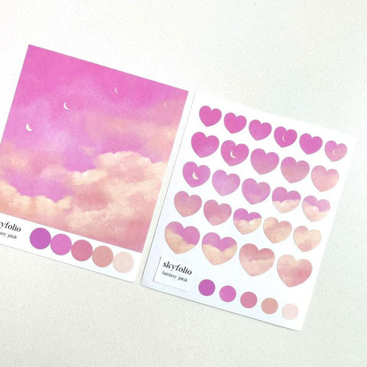Skyfolio Sky Sticker Heart - Fantasy Pink 貼紙 - SOUL SIMPLE HK